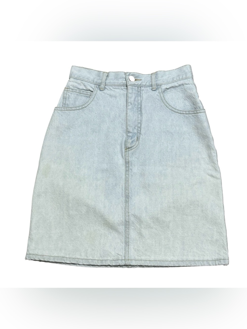 Vintage Guess Georges Marciano Denim Skirt High Waisted Light Wash USA 27